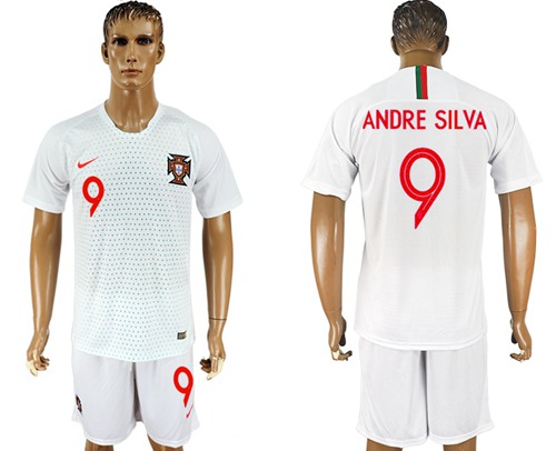 Portugal #9 Andre Silva Away Soccer Country Jersey